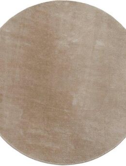 Paco Home Teppich Cadiz 630, rund, Höhe: 14 mm, Kurzflor, Uni-Farben, besonders weich, waschbar, Wohnzimmer