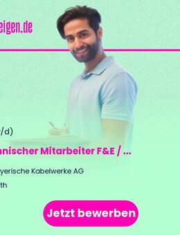 Technischer Mitarbeiter F&E / Qualitätssicherung (m/w/d) - Kabelsysteme - Roth (Bayern)