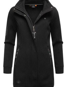 Ragwear Sweatjacke Letrice Bonded Elegante Zip-Jacke mit hohem Kragen in Feinstrickoptik
