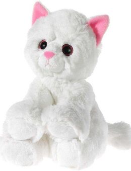 Heunec® Kuscheltier Glitter Kitty Katzenbaby Weiß, 24 cm