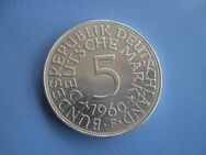 Münze 5 DM 1960 F alte Deutsche Mark, Silberadler, Heiermann - Schwanewede