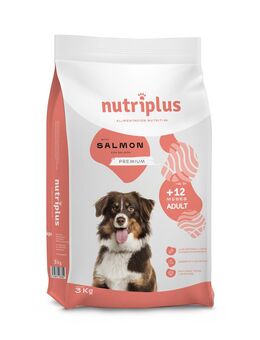3 kg / 15 kg Nutriplus Dog zum Sonderpreis! - Adult mit Lachs 3 kg