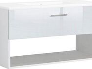 welltime Waschtisch Trento Light, 60cm, 80cm, 100cm, Keramik-Auflagebecken, 1 Auzug und 1 offenes Fach