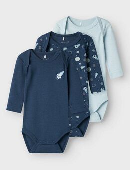 Name It Schlafoverall NBMBODY 3P LS DARK SPACE NOOS (Packung, 3-tlg)