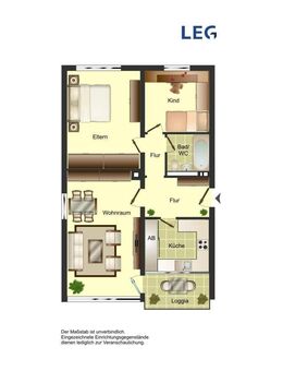 Erdgeschosswohnung mit 3 Zimmern und guten Parkmöglichkeiten - Barntrup