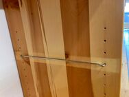 Wohnwand Wandregal mit Kleiderstange aus massiven Zirbenholz mit Rückwand - Altusried