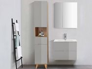 welltime Waschtisch Lund Badmöbel Schrank Unterschrank mit Becken (Set), Waschplatz mit 2 Auszügen und Waschbecken Breite 60cm