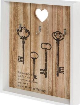 Myflair Möbel & Accessoires Schlüsselkasten Saltrass, weiß, Schlüsselbrett, mit 3 Haken & Schriftzug