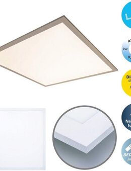 näve LED Panel Nico, CCT - über Fernbedienung, Dimmfunktion, mehrere Helligkeitsstufen, LED fest integriert, Kaltweiß, Neutralweiß, Warmweiß, Deckenleuchte dimmbar, CCT, Nachtlichtfunktion, Lichtfarbe wechselbar