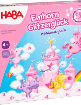 Haba Spiel Einhorn Glitzerglück - Wolkenstapelei, Stapelspiel