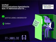 Unified Communications-Spezialist/in bzw. IT-Administrator/in Telekommunikation (m/w/d) - Gießen