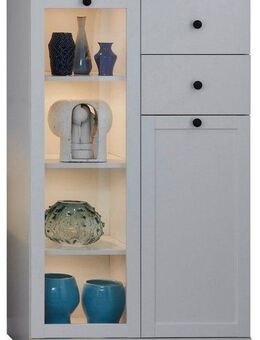 Home affaire Vitrine Örebro zeitloser Landhausstil, mit Vollauszug, Beleuchtung optional