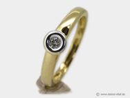 Toller 585er Gelbgold Ring Brillant in Weißgold gebraucht (1697) - Leverkusen