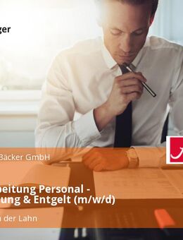 Sachbearbeitung Personal - Zeiterfassung & Entgelt (m/w/d) - Limburg (Lahn)