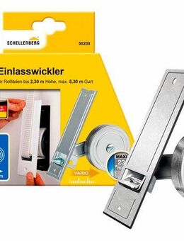 SCHELLENBERG Einlass-Gurtwickler für das Rollladensystem Maxi, Lochabstand 16 cm, Unterputz-Montage, Gurtbreite 23 mm, 1-tlg., für Rollladengurte mit 23 mm Breite