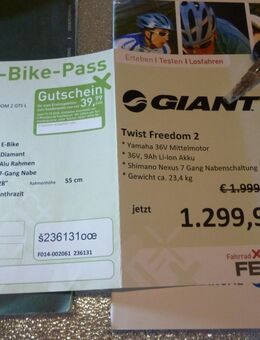 E-BIKE GIANT mit YAMAHA Mittelmotor, Elektrorad 28" - Leverkusen