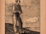 Grafik , Ausblick , in der Platte signiert , Otto Heinrich Engel , 1866 Erbach im Odenwald - 1949 Glücksburg , Blatt 27cm x 21cm , M7 - Görlitz