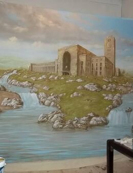Stuttgarter Bahnhof 2021, 3 x 2 Meter Acryll auf Leinwand - Stuttgart