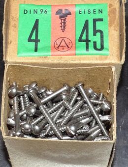 Holz Halbrund Schlitzschraube 4 x45mm DIN 96 Restauration antik - Spraitbach
