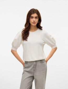 Vero Moda Strickpullover VMDOFFY 2/4 O-NECK PULLOVER GA NOOS mit leichten Puffärmeln