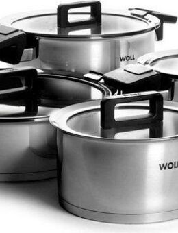 WOLL Topf-Set Concept, Edelstahl 18/10 (Set, 8-tlg., 1 Stieltopf 18 cm, je 1 Kochtopf 20/24 cm, 1 Bratentopf 28 cm), für Induktion