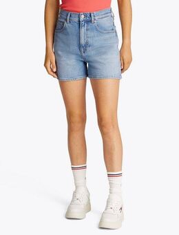 Tommy Jeans Shorts MOM SHORT BI0112 mit Logo-Badge, in blauer Waschung