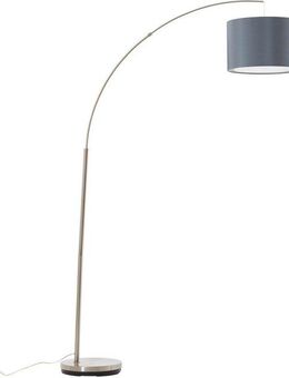 Brilliant Bogenlampe Clarie, ohne Leuchtmittel, 1,8m Höhe, E27 max. 60W, Stoffschirm, Metall/Textil