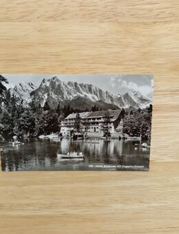 Ansichtskarte-AK-856-Hotel Badersee mit Zugspitz-Gruppe. - Nörvenich