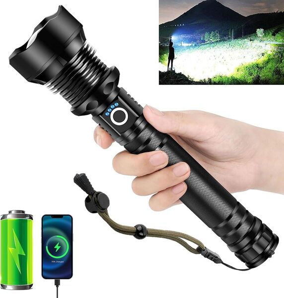 Taschenlampe Led Aufladbar 500000 Lumen Extrem Hell Taschenlampe - Berlin Neukölln