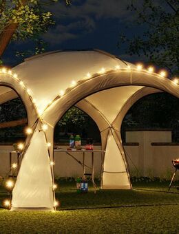 Solar LED - Event Pavillon Partyzelt Garten Gartenzelt Camping Pavilion FARBWAHL Outdoor - Wuppertal