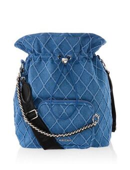 Marc Cain Beuteltasche Sports Logomania, Handtasche, Hobo Bag, Beuteltasche aus Jeansstoff