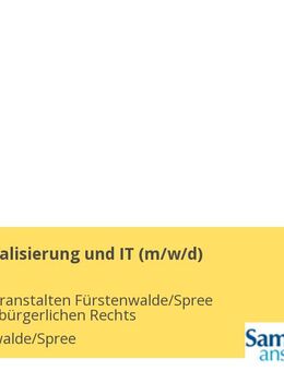 Leiter Digitalisierung und IT (m/w/d) - Fürstenwalde (Spree)