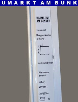 Treppenkantenprofil PF 872 40 x 30 x 4 mm – Aluminium eloxiert F4 Silber 250 m - Gelsenkirchen