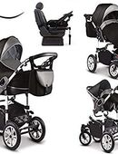 17 teiliges Qualitäts-Kinderwagenset - Reisesystem 4 in 1 "COSMO" in 72336