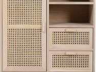 SalesFever Sideboard, Kommode, Tür und Schubladenfronten aus Rattangeflecht, Wiener Geflecht
