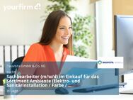 Sachbearbeiter (m/w/d) im Einkauf für das Sortiment Ambiente (Elektro- und Sanitärinstallation / Farbe / Malerzubehör / Haushalt) - Lage (Nordrhein-Westfalen)