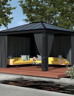 Palram - Canopia Pavillonseitenteil Vorhang-Set Dallas Garden Gazebo, 409x212 cm, langlebig & robust
