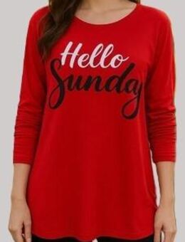 Neues T-Shirt Gr. L rot " Hello Sunday " - München