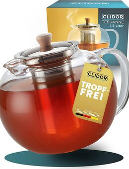 Teekanne mit Siebeinsatz 1,5 Liter Glaskanne mit Sieb Teapot - Birkenfeld (Baden-Württemberg)