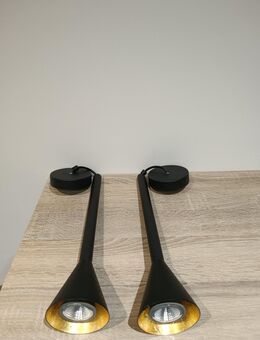 Wie Neu!!! 2 moderne Wandleuchten Schwarz/Gold - Berlin Neukölln