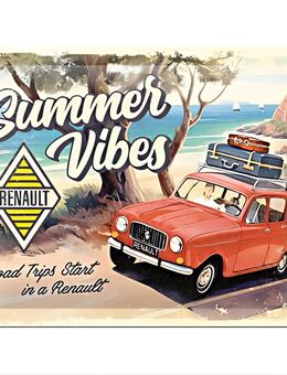 Schönes Renault R4 Summer Vibes Blechschild 15x20 cm - Nostalgic-Art - Berlin