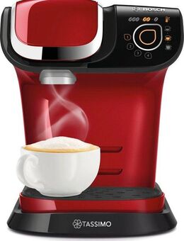 TASSIMO Kapselmaschine My Way 2 TAS6503, Personalisierung, über 70 Getränke, mit Wasserfilter, One-Touch Bedienung, Wassertank 1,3 L, rot