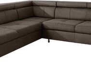 exxpo - sofa fashion Ecksofa Enya, aufwendige Detailverarbeitung, hoher Sitzkomfort, bequem, L-Form, mit Kopfteilverstellung, wahlweise Bettfunktion u. Bettkasten