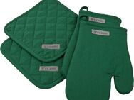 ROSS Topflappen Exclusiv, (Set, 4-tlg), 2x Topflappen und 2x Grillhandschuh, 100% Baumwolle
