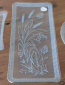 3 "Feinstrich"-Glasschalen 50er/60er Jahre weiß mit Goldrand in 22457