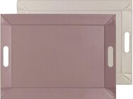 freeform Tablett DUO, 2-farbiges Wendetablett, Tablett und Tisch-Set in einem, wendbar, Kunstleder, (1-tlg), mit Doppelfunktion, pflegeleicht und kann platzsparend verstaut werden