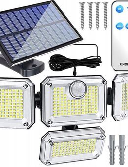 Solar LED Straßenlaterne 4-in-1 - Bewegungs- und Dämmerungssensor, Fernbedienung - Wuppertal
