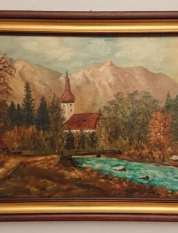 Altes Bild Gemälde - Ramsau - signiert - Holzrahmen - Mönchengladbach