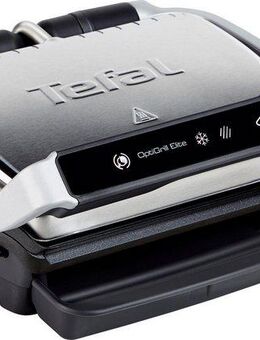 Tefal Kontaktgrill GC750D OptiGrill Elite, 2000 W, 12 Programme, intuitiver Sensor, Grillboost-Funktion, Rezeptbuch App