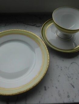 Hutschenreuther Porzellan Hohenberg Sammeltasse Gedeck weiß gelb gold Vintage Retro 15,- - Flensburg